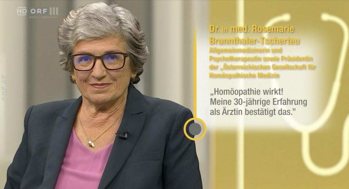 „Heilt Homöopathie?“ bei MERYNS Sprechzimmer, ORF III