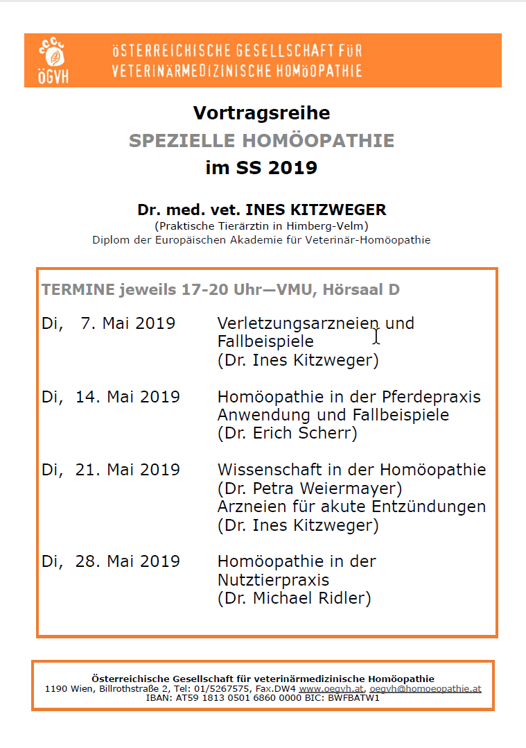 Vortragsreihe an der VMU startet morgen!