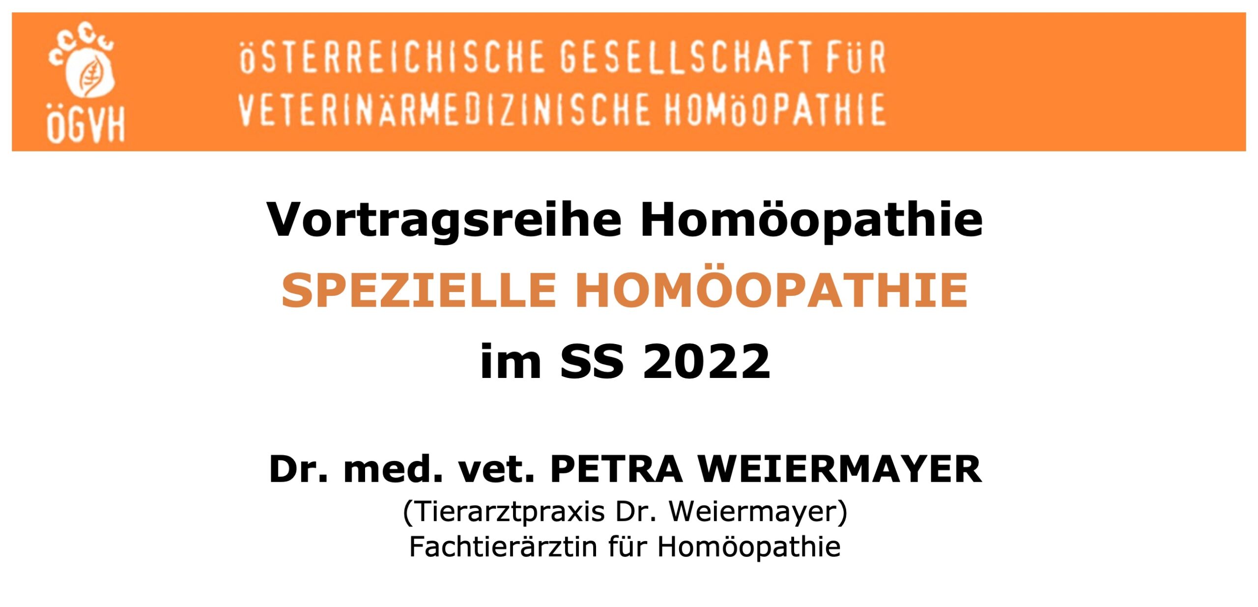 Kostenlose Vortragsreihe SPEZIELLE HOMÖOPATHIE